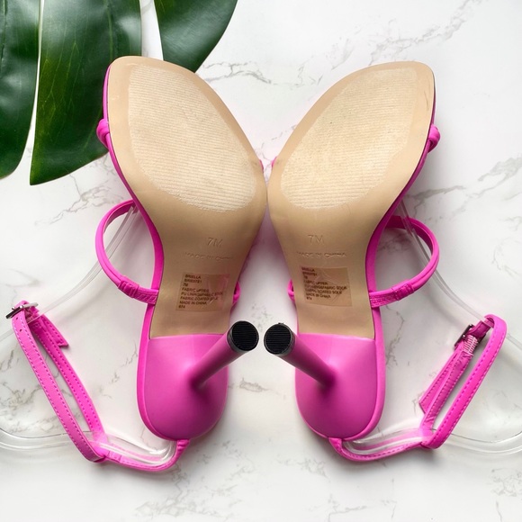 NEW Steve Madden Briella Hot Pink Strappy High Heel Sandals 7 - Picture 2 of 10